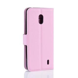 Cover-Discount  Nokia 2.2 - Étui en cuir coque avec compartiments pour cartes roses 