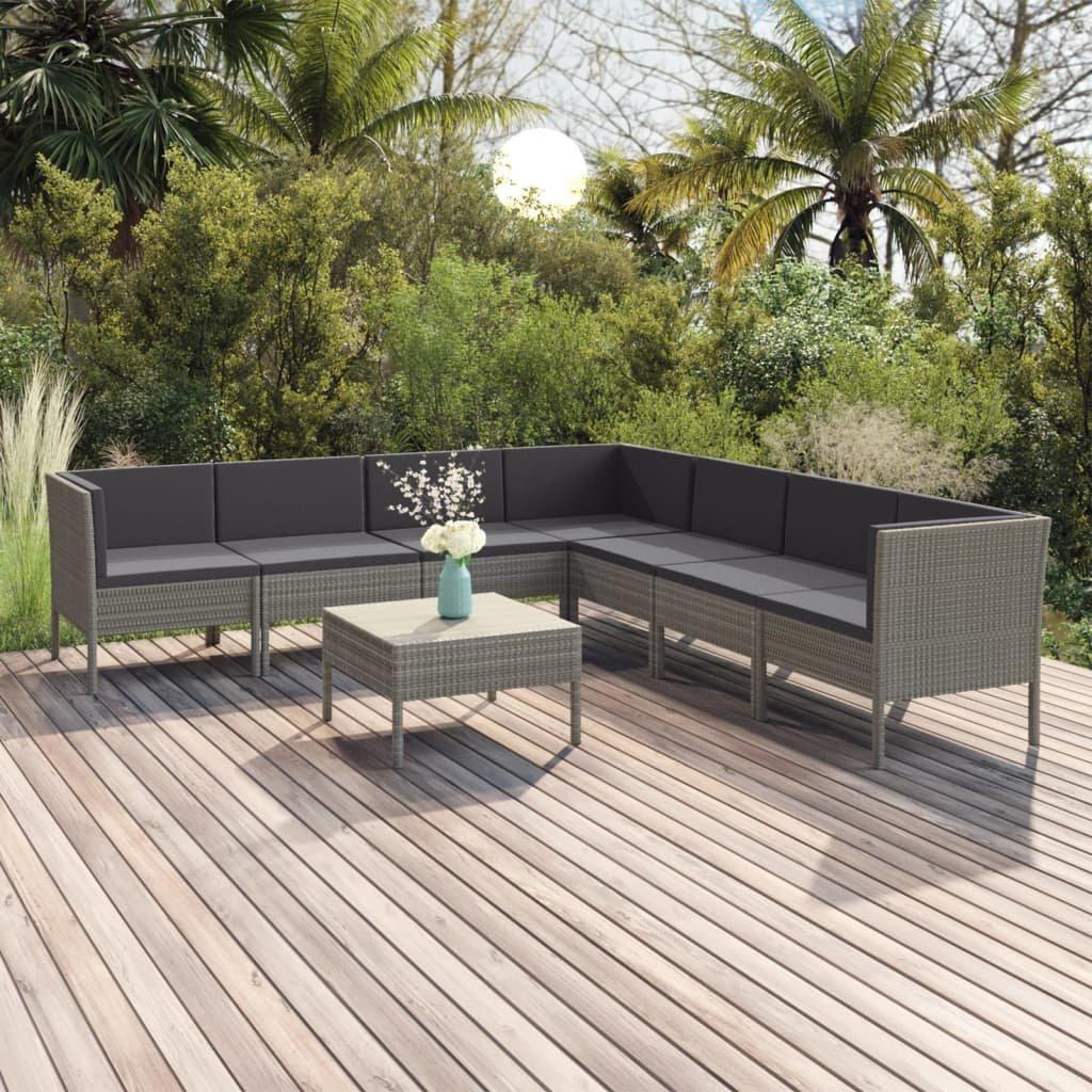 VidaXL Garten-sofagarnitur poly-rattan  