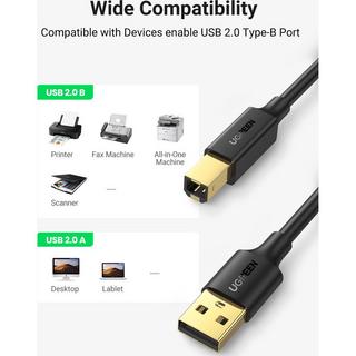 UGREEN  Câble Imprimante Ugreen USB-A vers USB-B 3m - Noir 