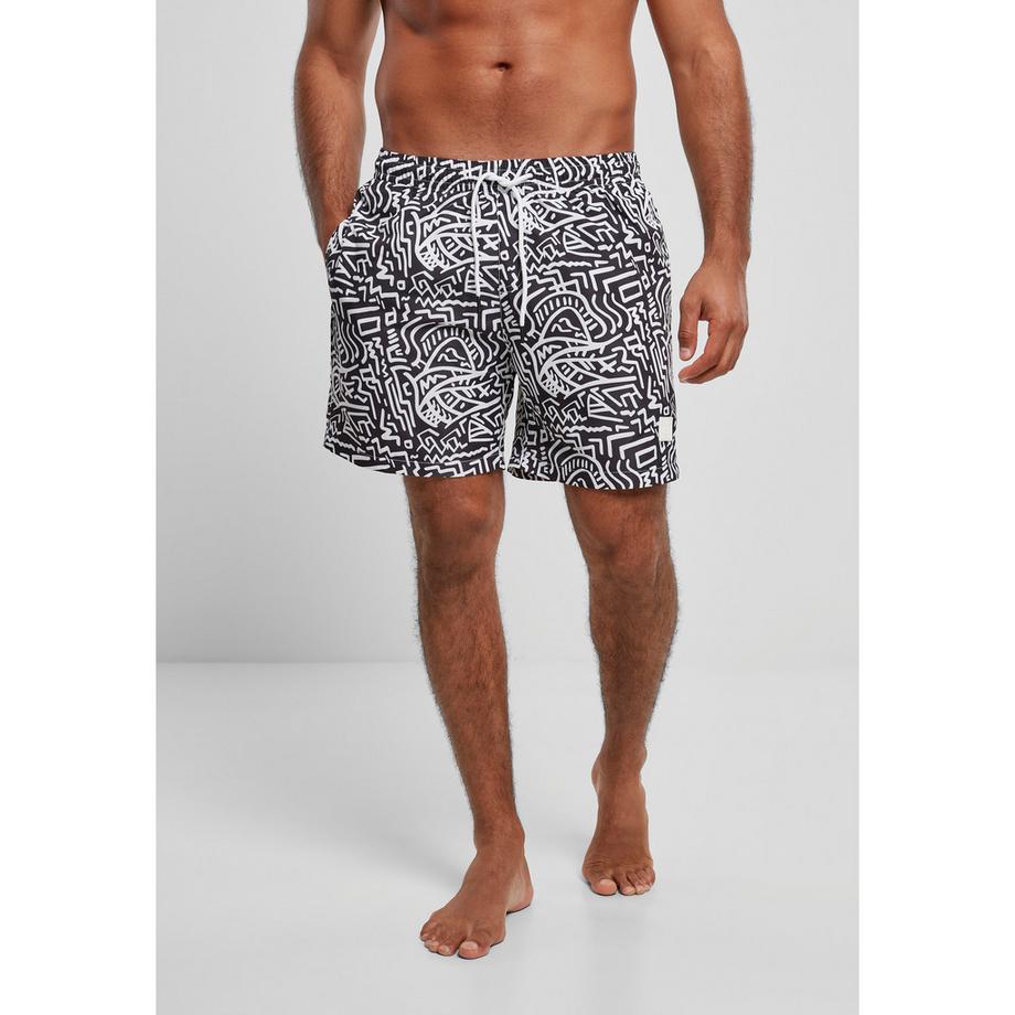 URBAN CLASSICS Gemusterte Badeshorts  