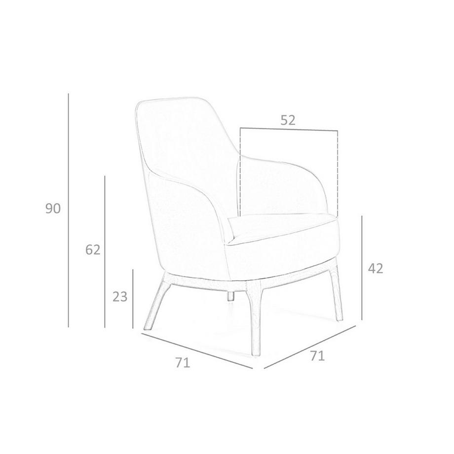 ANGEL CERDA Poltrona girevole in ecopelle grigio taupe  