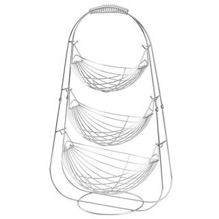 Northio Obstkorb mit drei Körben - Verchromter Stahl  
