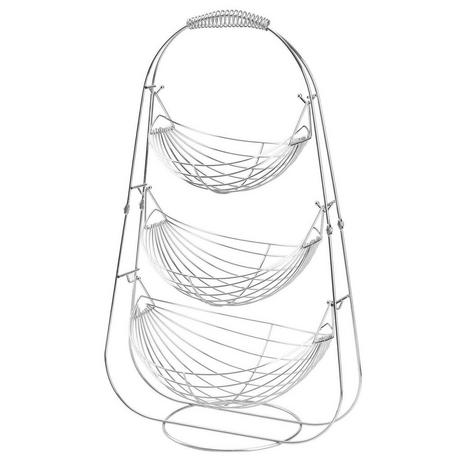 Northio Cesto di frutta con tre cesti - Acciaio cromato  