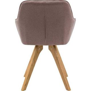 mutoni Fauteuil textile rose, lot de 2  