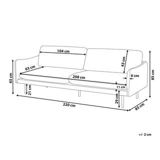 Beliani 3 Sitzer Sofa aus Polyester Glamourös VINTERBRO  