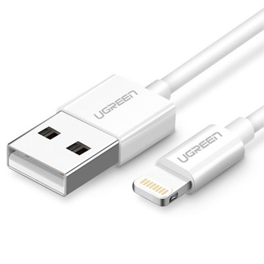 Câble Ugreen USB-A vers Lightning MFI, 2,4A, 2m - blanc