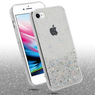 Cadorabo  Housse compatible avec Apple iPhone 7 / 7S / 8 / SE 2020 - Coque de protection en silicone TPU flexible avec paillettes scintillantes 