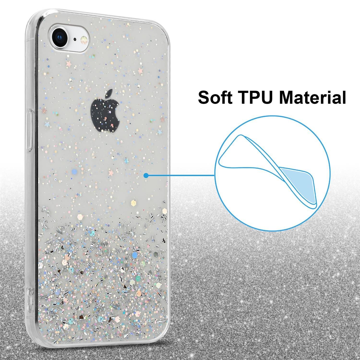 Cadorabo  Housse compatible avec Apple iPhone 7 / 7S / 8 / SE 2020 - Coque de protection en silicone TPU flexible avec paillettes scintillantes 