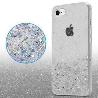 Cadorabo  Housse compatible avec Apple iPhone 7 / 7S / 8 / SE 2020 - Coque de protection en silicone TPU flexible avec paillettes scintillantes 