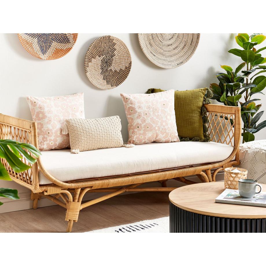 Beliani Dekokissen 2er Set aus Samtstoff Boho TRITELEIA  