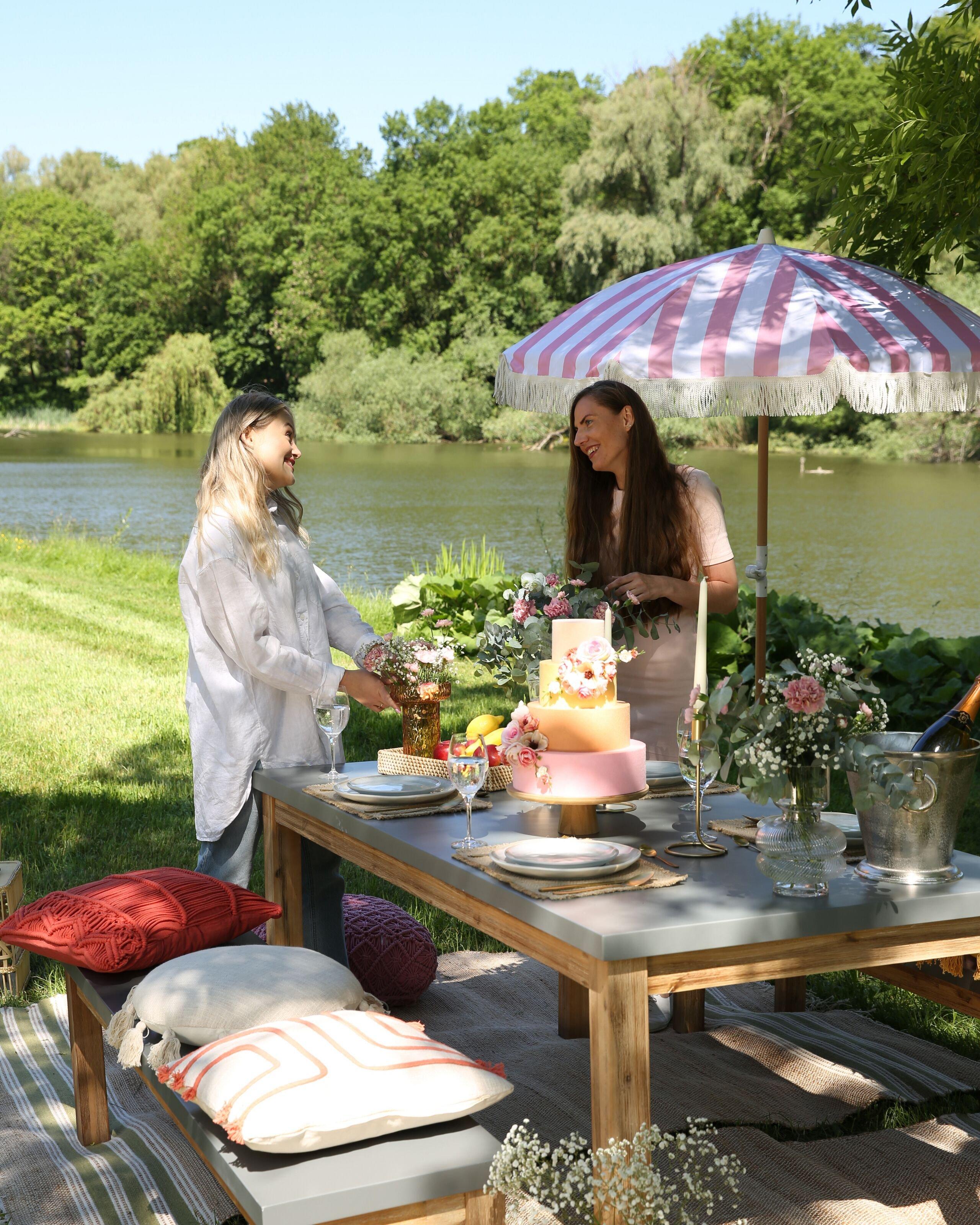 Beliani Parasol de jardin en Tissu MONDELLO  