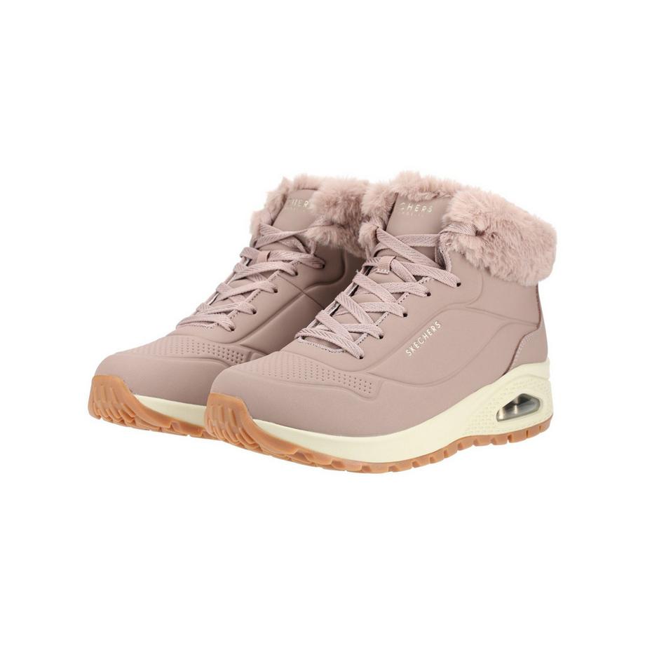SKECHERS Basket d'hiver avec bordure en fausse fourrure  