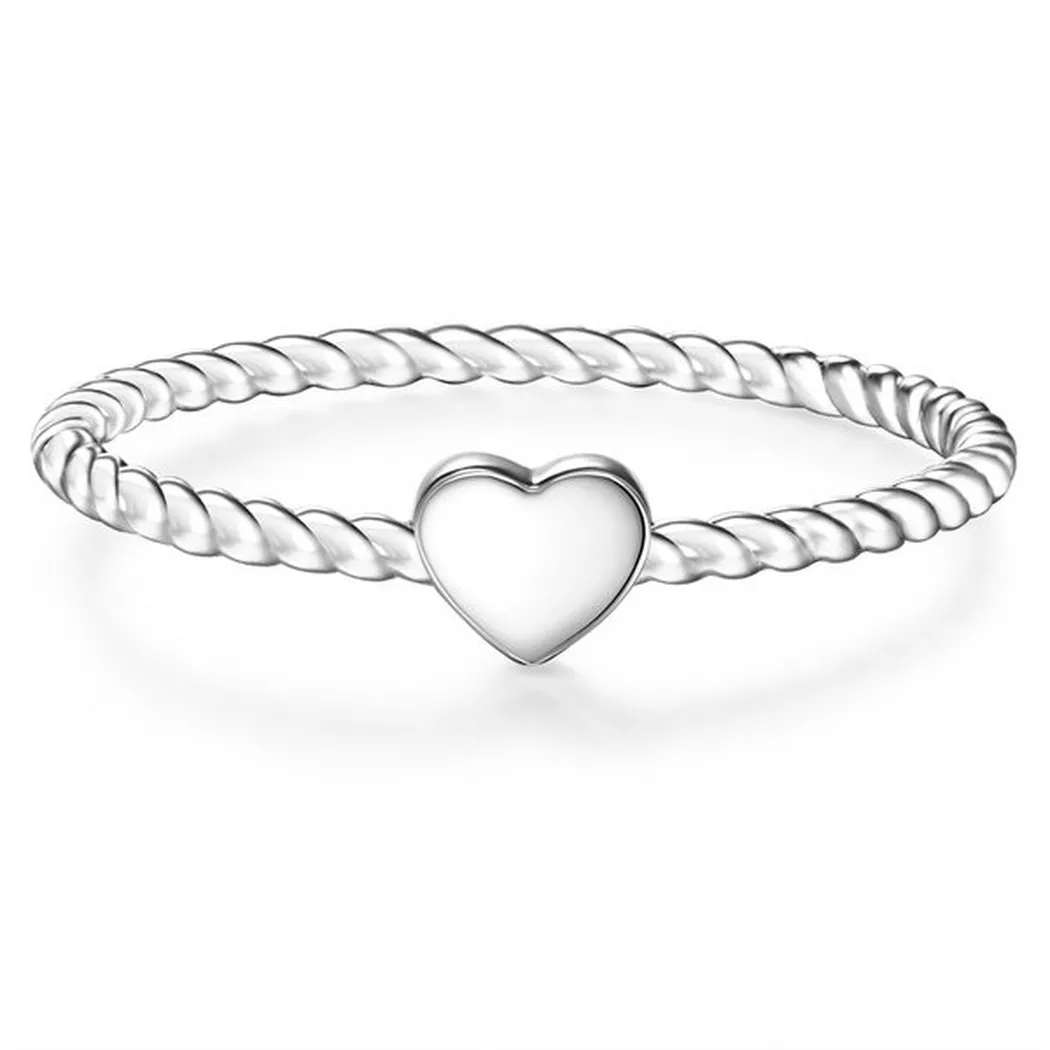 Glanzstücke München - Ring Herz, 56, Argento