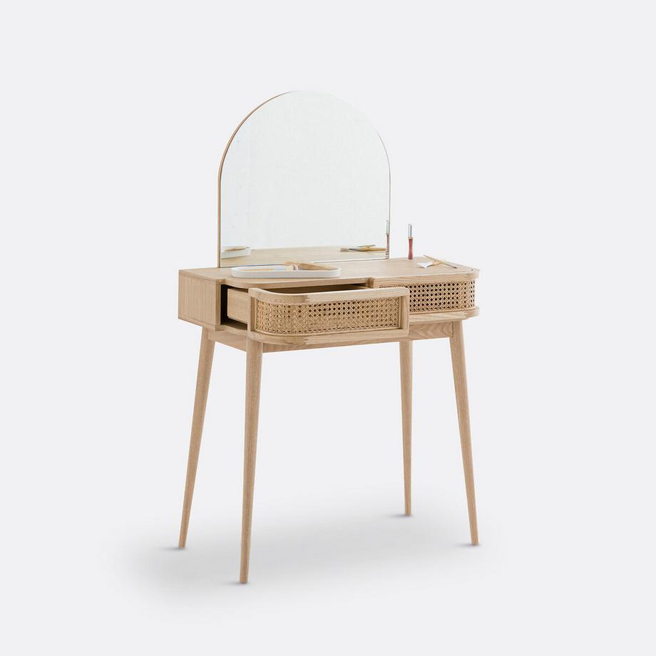 La Redoute Intérieurs Coiffeuse 2 tiroirs cannage  