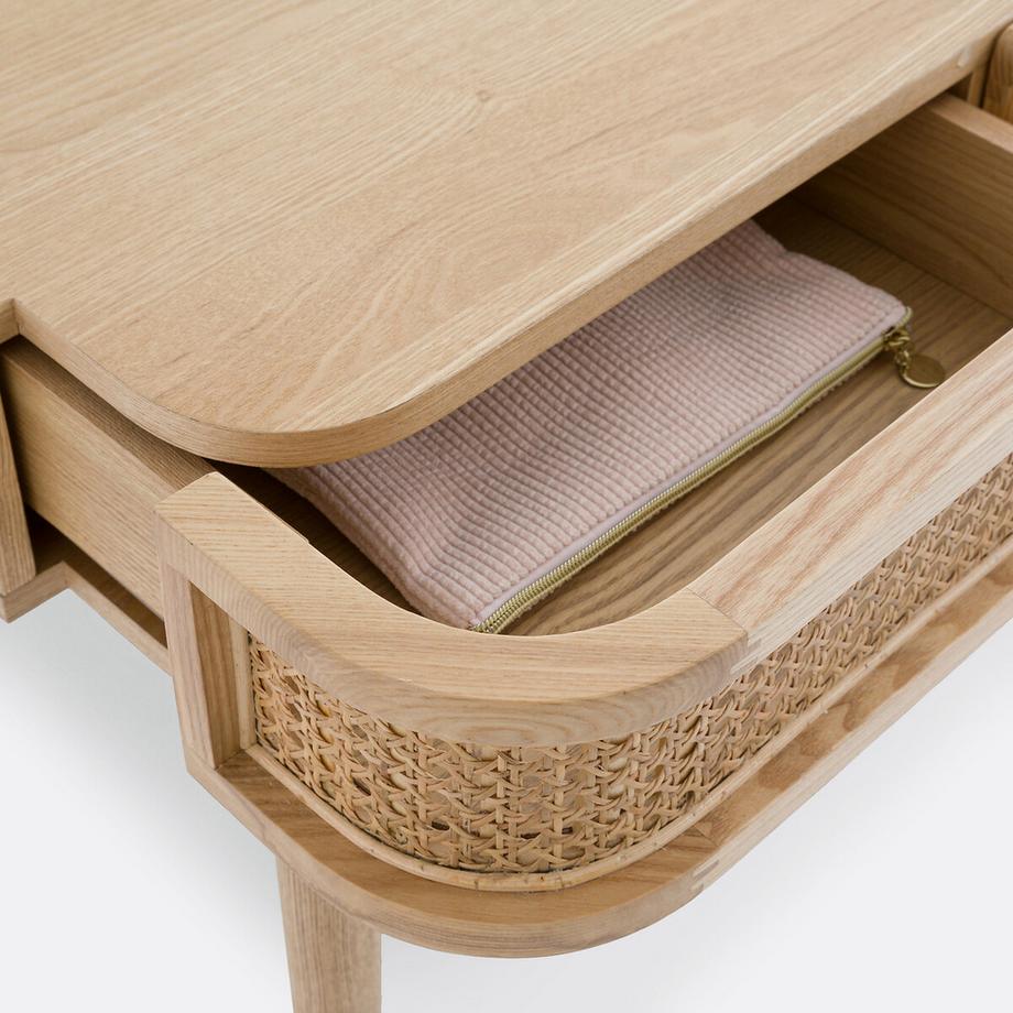 La Redoute Intérieurs Coiffeuse 2 tiroirs cannage  