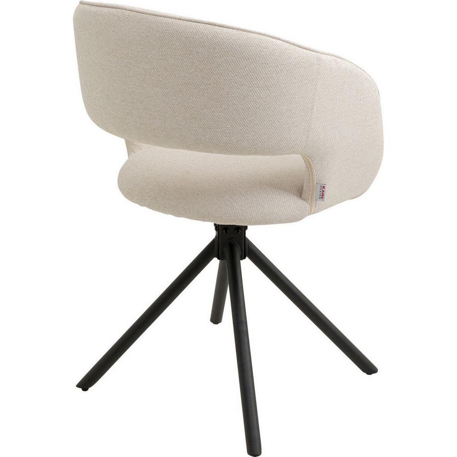 KARE Design Chaise pivotante Gina noir  