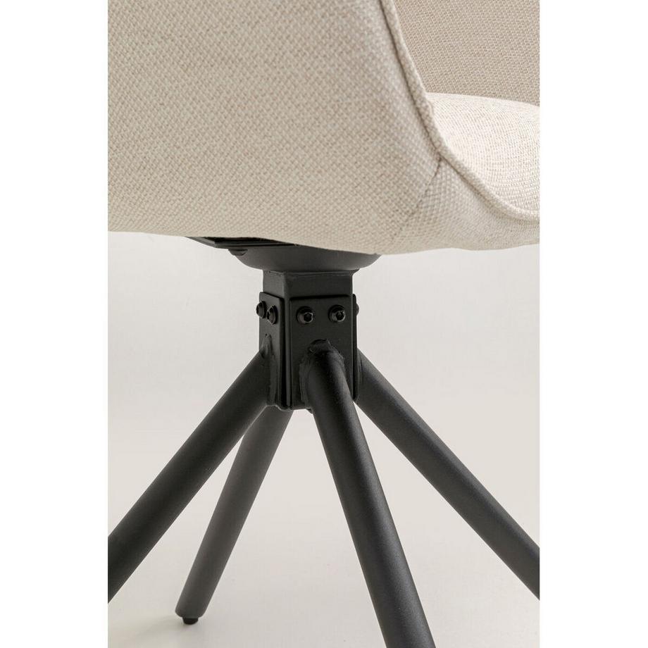 KARE Design Chaise pivotante Gina noir  