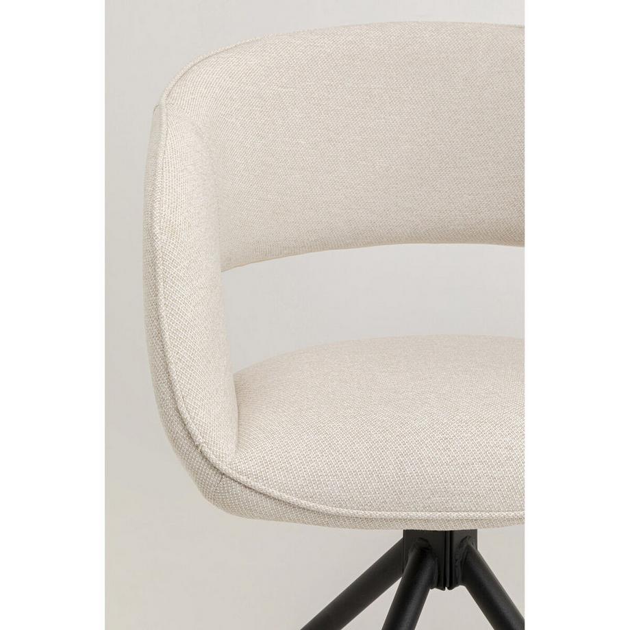 KARE Design Chaise pivotante Gina noir  