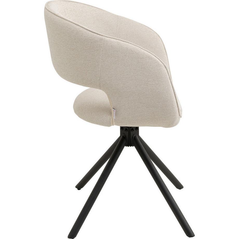 KARE Design Chaise pivotante Gina noir  