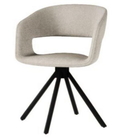 KARE Design Chaise pivotante Gina noir  