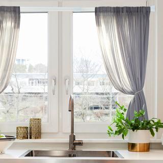 B2X Weiße Teleskopstange Edelstahl  