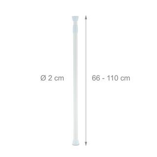 B2X Weiße Teleskopstange Edelstahl  