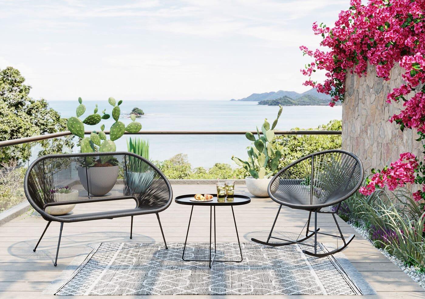 KARE Design Chaise berçante Acapulco noir  