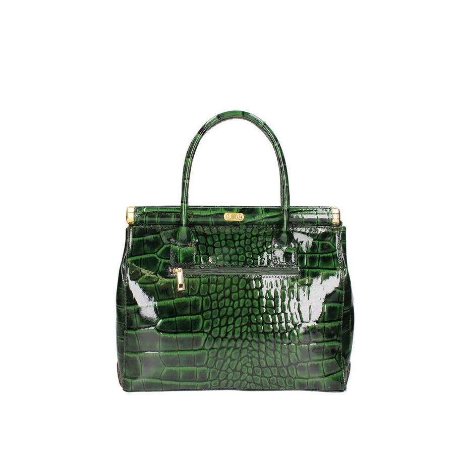 Gave Lux Starre Handtasche mit Krokoprägung  