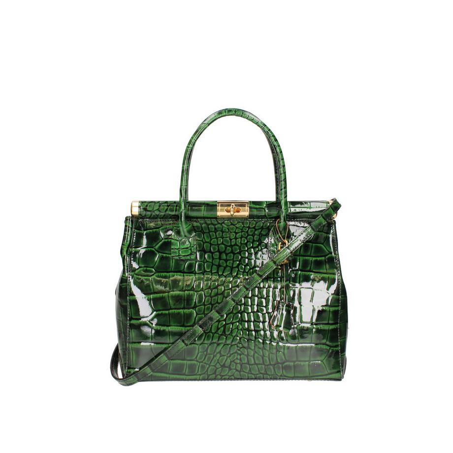 Gave Lux Starre Handtasche mit Krokoprägung  