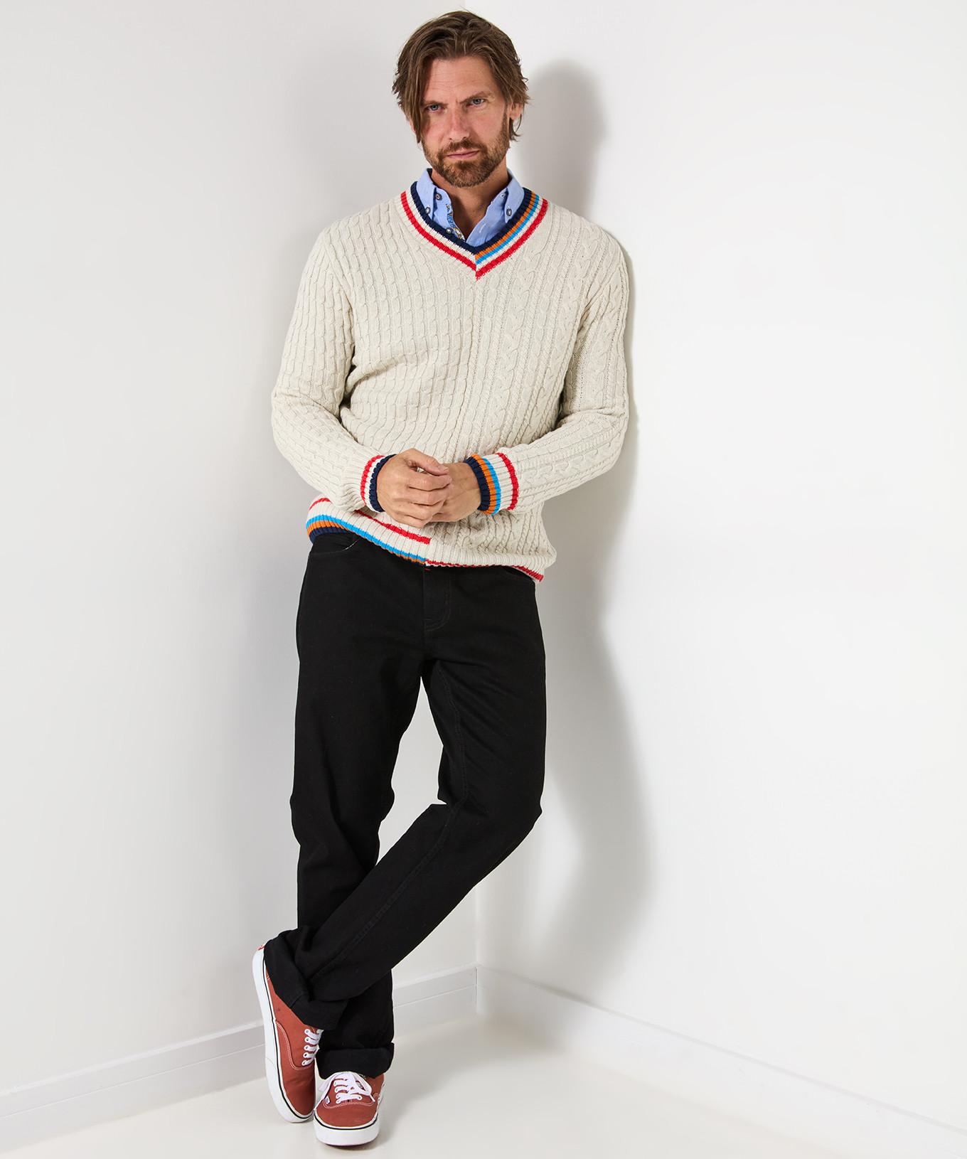 Joe Browns Klassischer Preppy Zopfpullover V-Ausschnitt  
