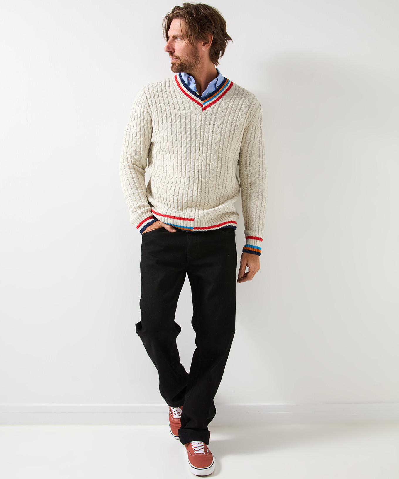 Joe Browns Klassischer Preppy Zopfpullover V-Ausschnitt  