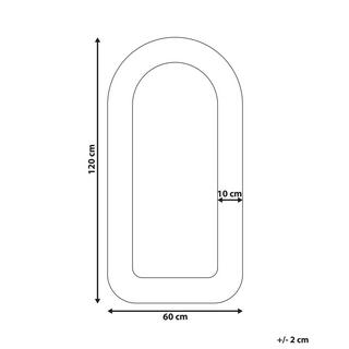 Beliani Miroir en Bouclé Moderne CERVON  