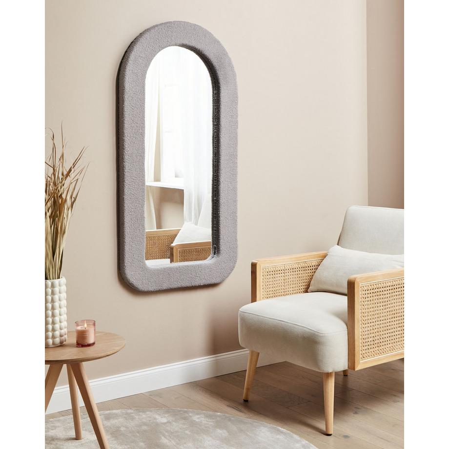 Beliani Wandspiegel aus Bouclé Retro CERVON  