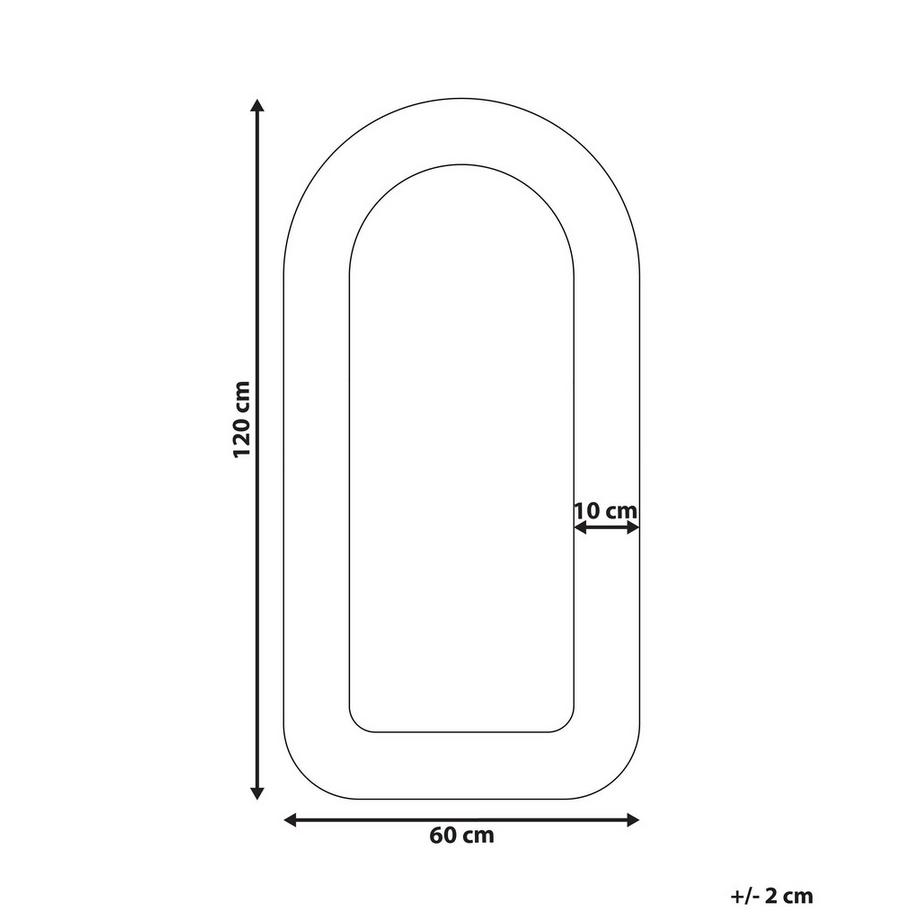 Beliani Wandspiegel aus Bouclé Retro CERVON  