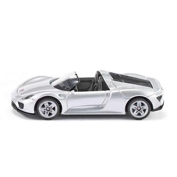 1475 Porsche 918 Spyder, Spielzeugauto für Kinder, Metall/Kunststoff, Silber, Bereifung aus Gummi