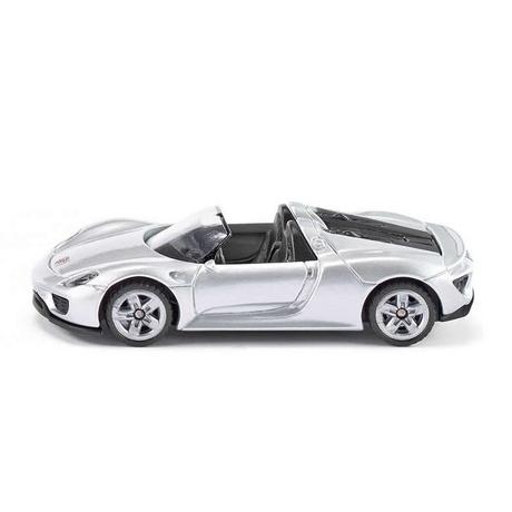 siku  1475 Porsche 918 Spyder, Spielzeugauto für Kinder, Metall/Kunststoff, Silber, Bereifung aus Gummi 