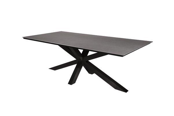 mutoni Table de jardin Monaco noir XX pieds - céramique gris nuageux  