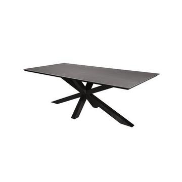 Table de jardin Monaco noir XX pieds - céramique gris nuageux