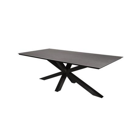 mutoni Table de jardin Monaco noir XX pieds - céramique gris nuageux  