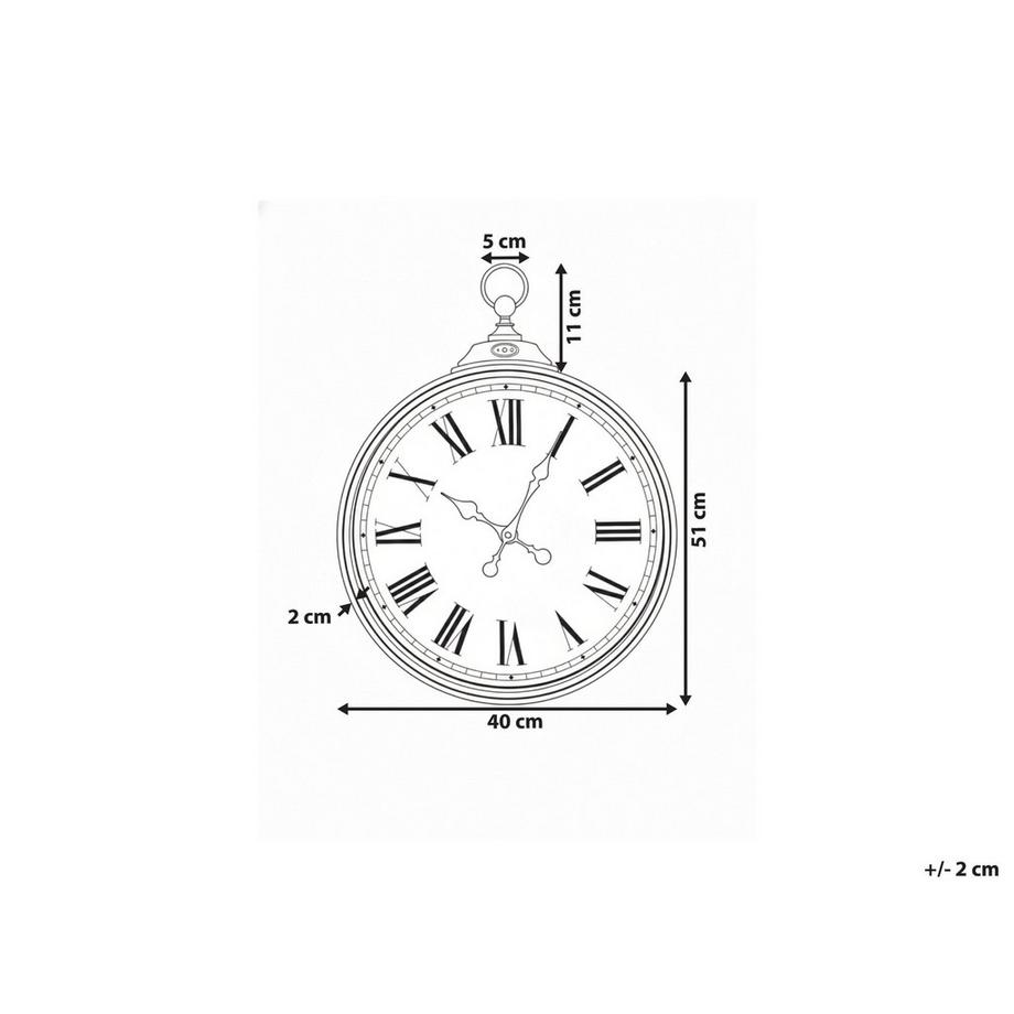 Beliani Horloge murale en Matière synthétique Rétro GANDIA  