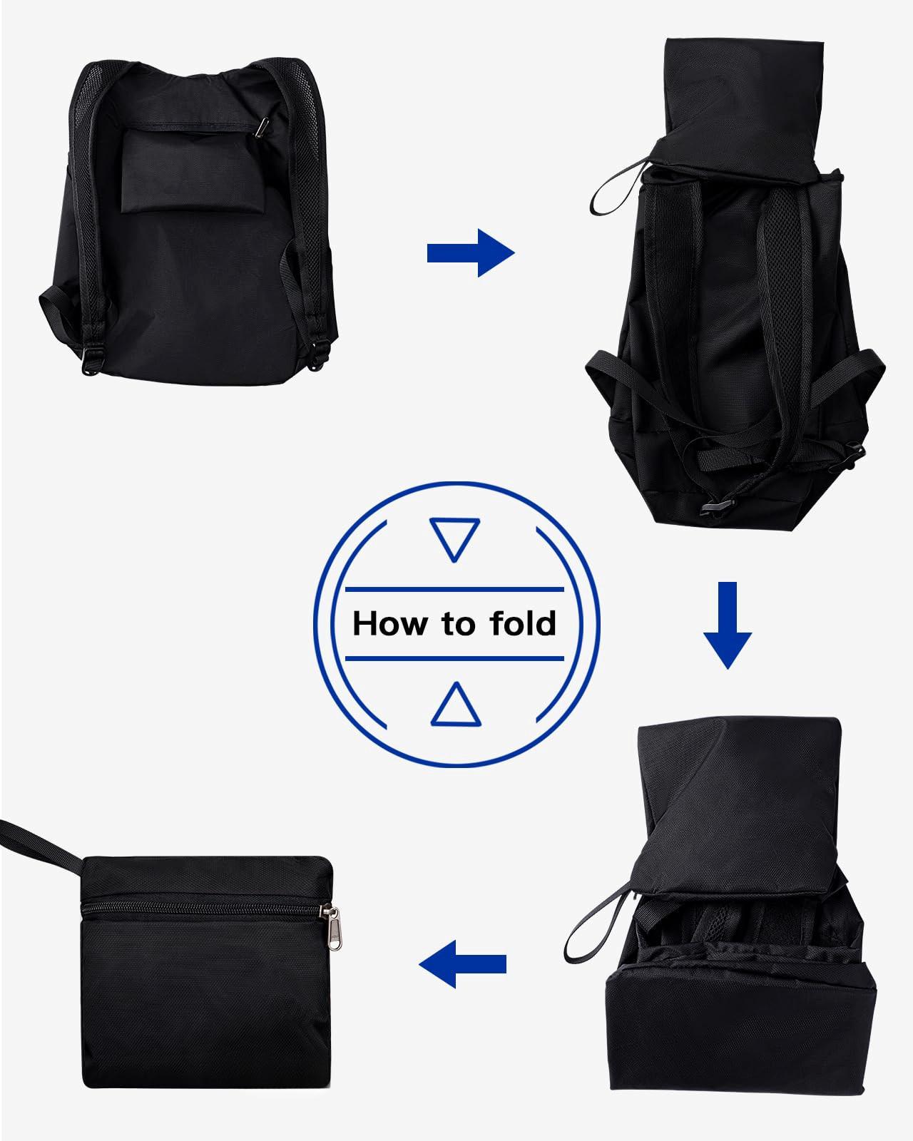 Only-bags.store Ultraleichter faltbarer Rucksack : Kleiner verpackbarer Wanderrucksack Leichter dünner Rucksack Sportlicher Tagesrucksack  