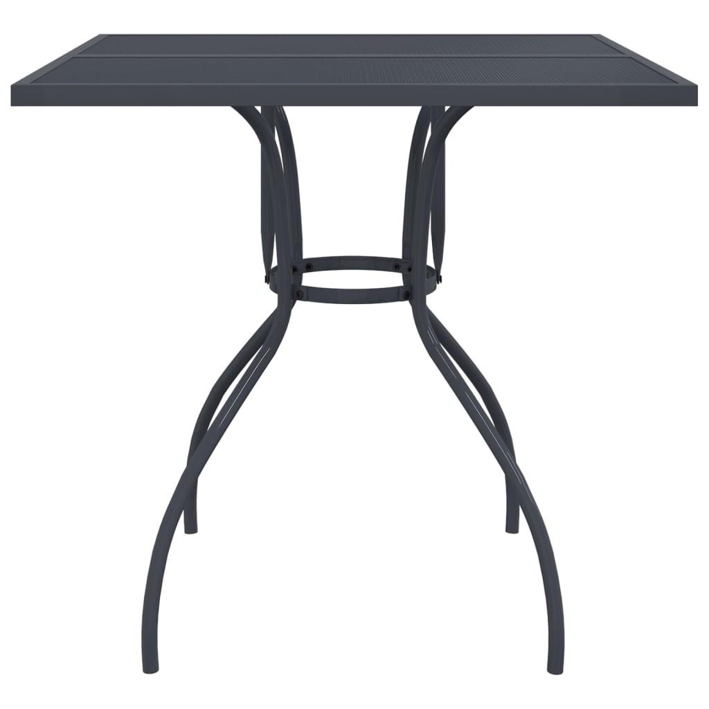 VidaXL Table de jardin acier  