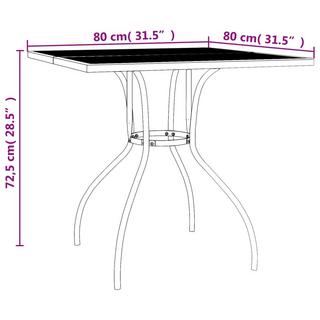 VidaXL Table de jardin acier  