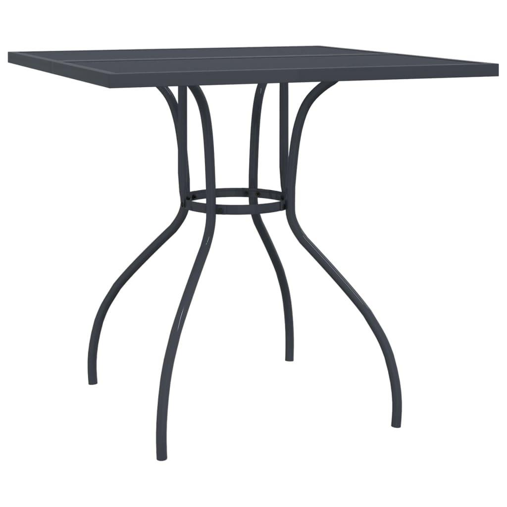 VidaXL Table de jardin acier  