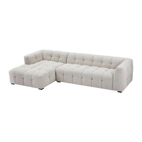 PASCAL MORABITO Ecksofa & Hocker - Ecke links - melierter Stoff - Beige - DILOME von Pascal Morabito  