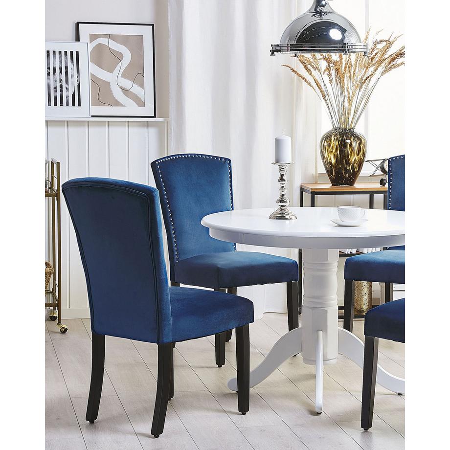 Beliani Set mit 2 Stühlen aus Samtstoff Modern PISECO  