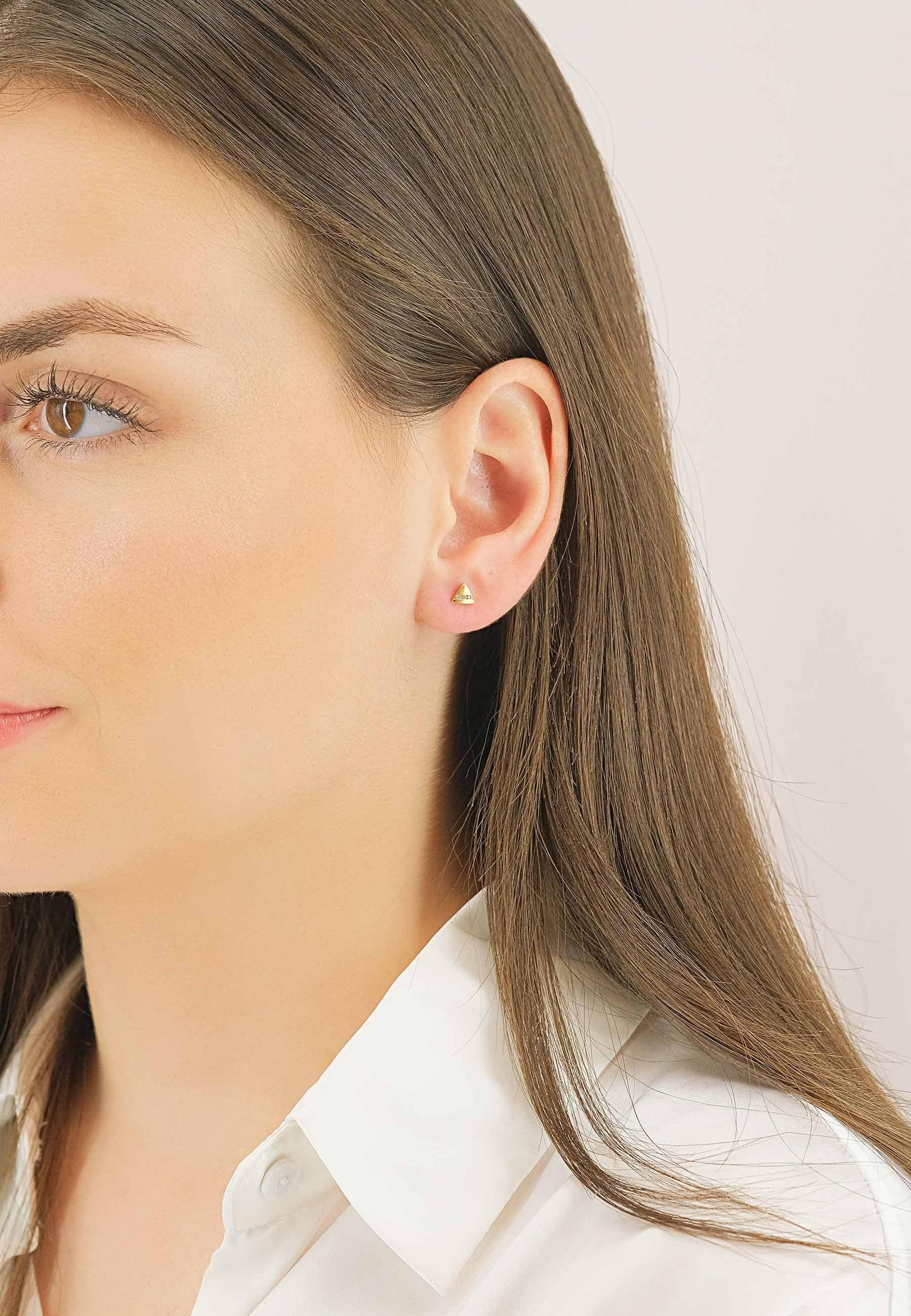 MUAU Schmuck  Ohrstecker Gelbgold 750 Diamant 0.05ct. 5mm 