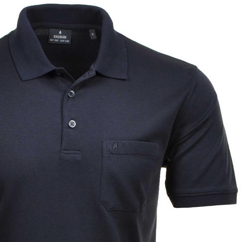 Ragman Softknit Poloshirt Bequeme Passform  