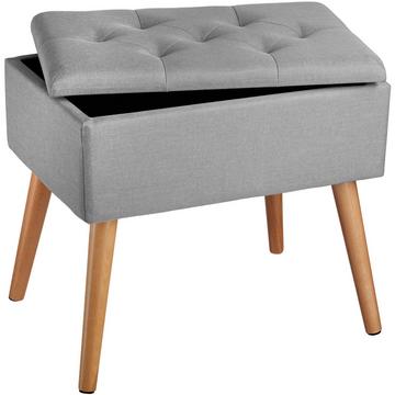 Banc avec coffre de rangement aspect lin RANYA