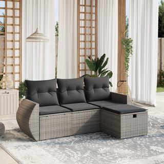 VidaXL set divano da giardino Polirattan  